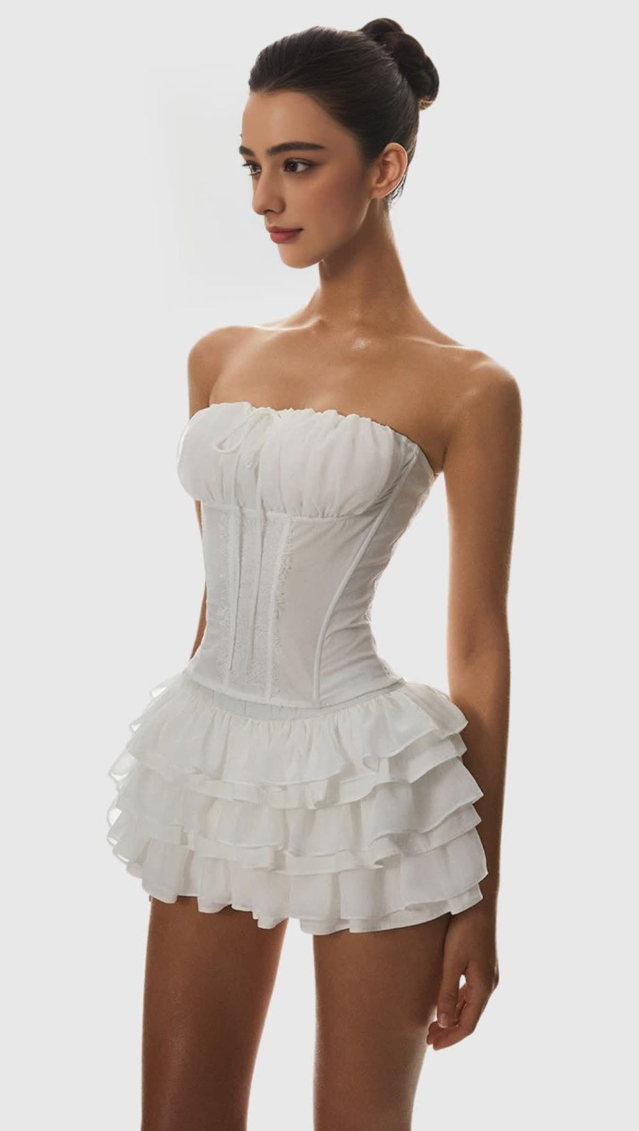 PANUE RUCHED STRAPLESS CORSET