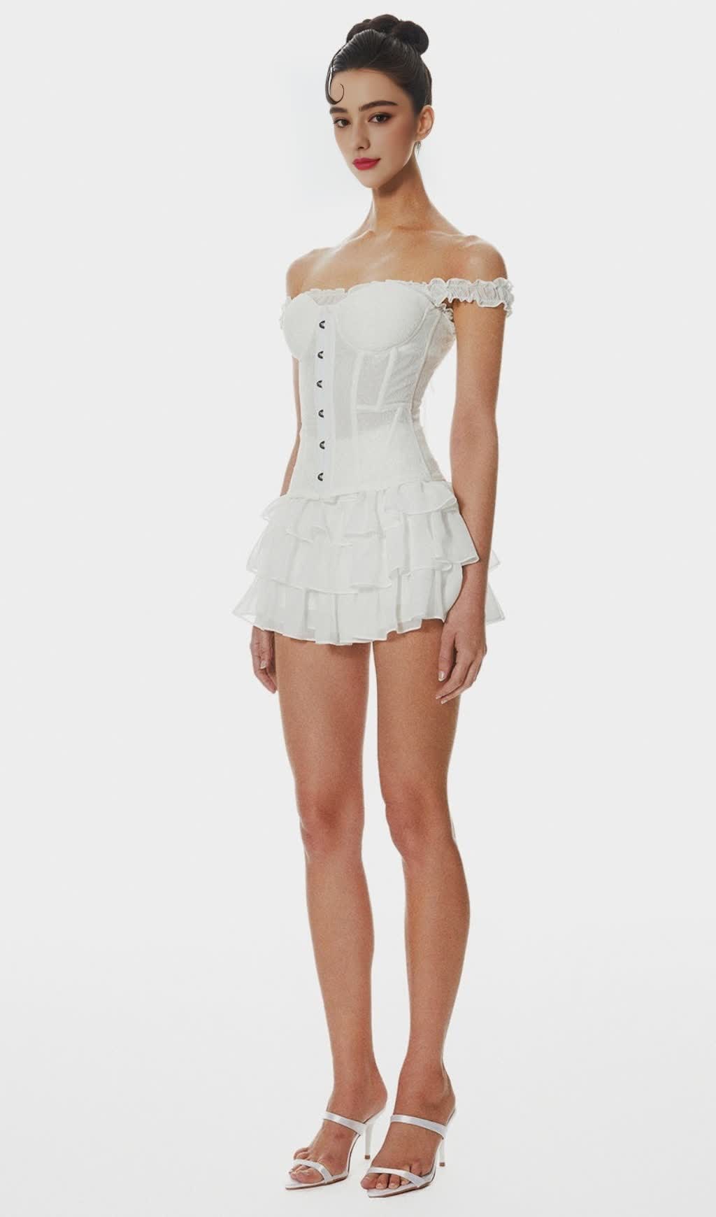 THARA LACE OFF SHOULDER CORSET