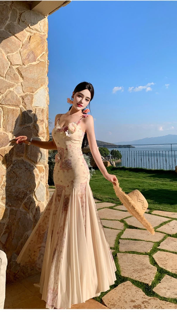AIIZIE FLORAL - PRINTED MERMAID GOWN MAXI DRESS - product image