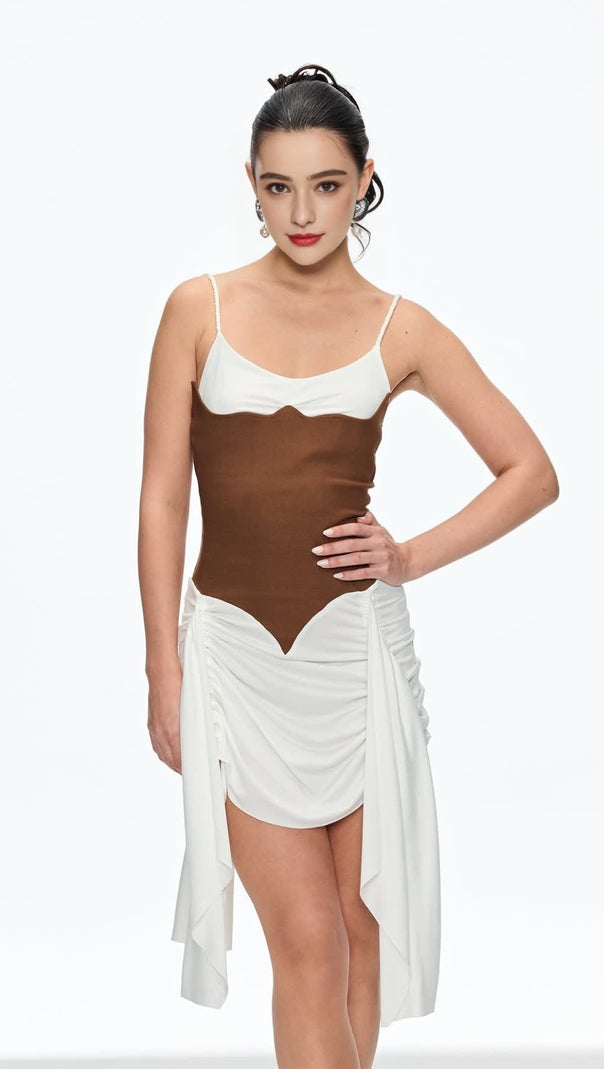 AIIZIE EUNICE RUCH SPAGHETTI MINI DRESS - product image
