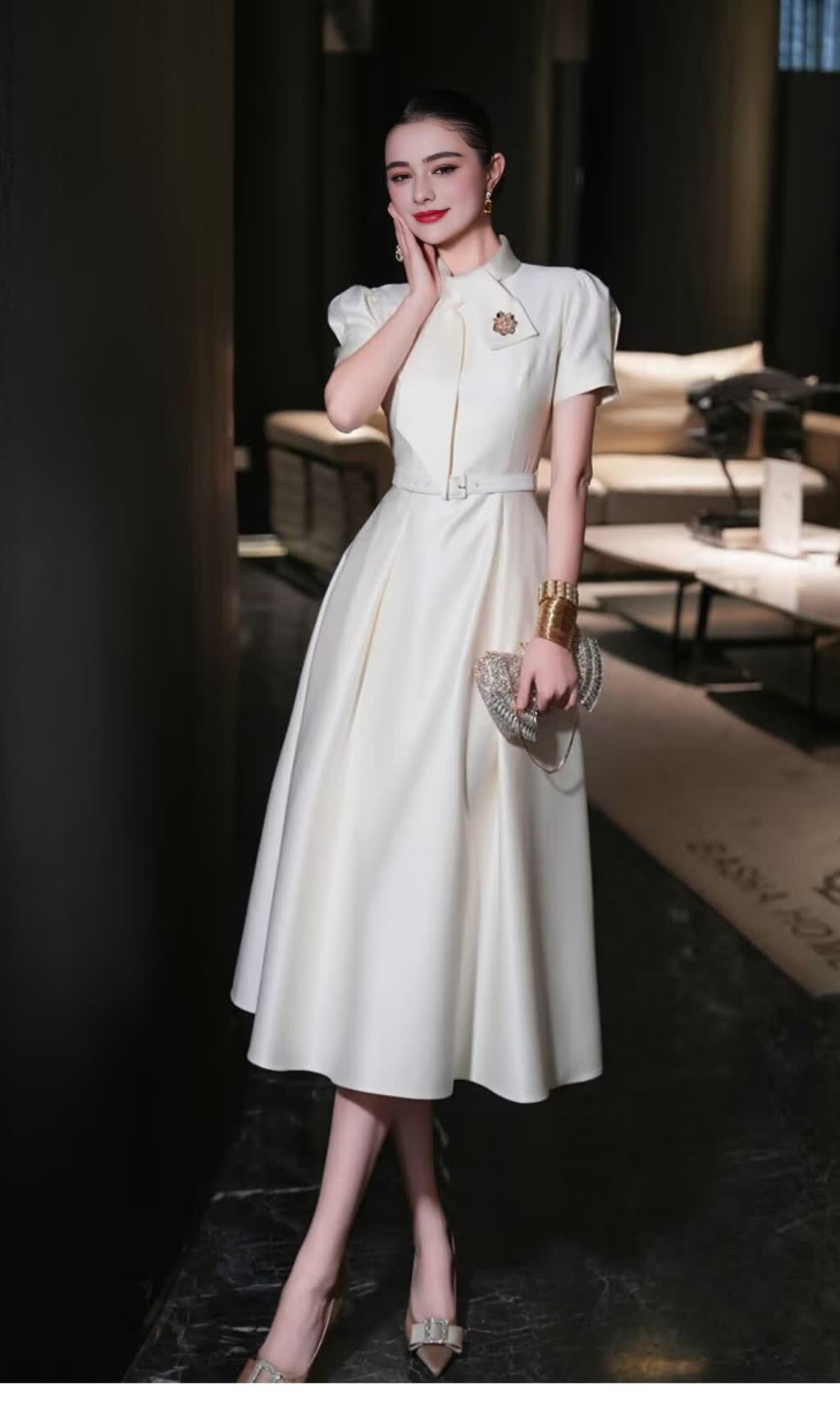 JOSEPHINE SHORT SLEEVES DIAMOND MIDI DRESS