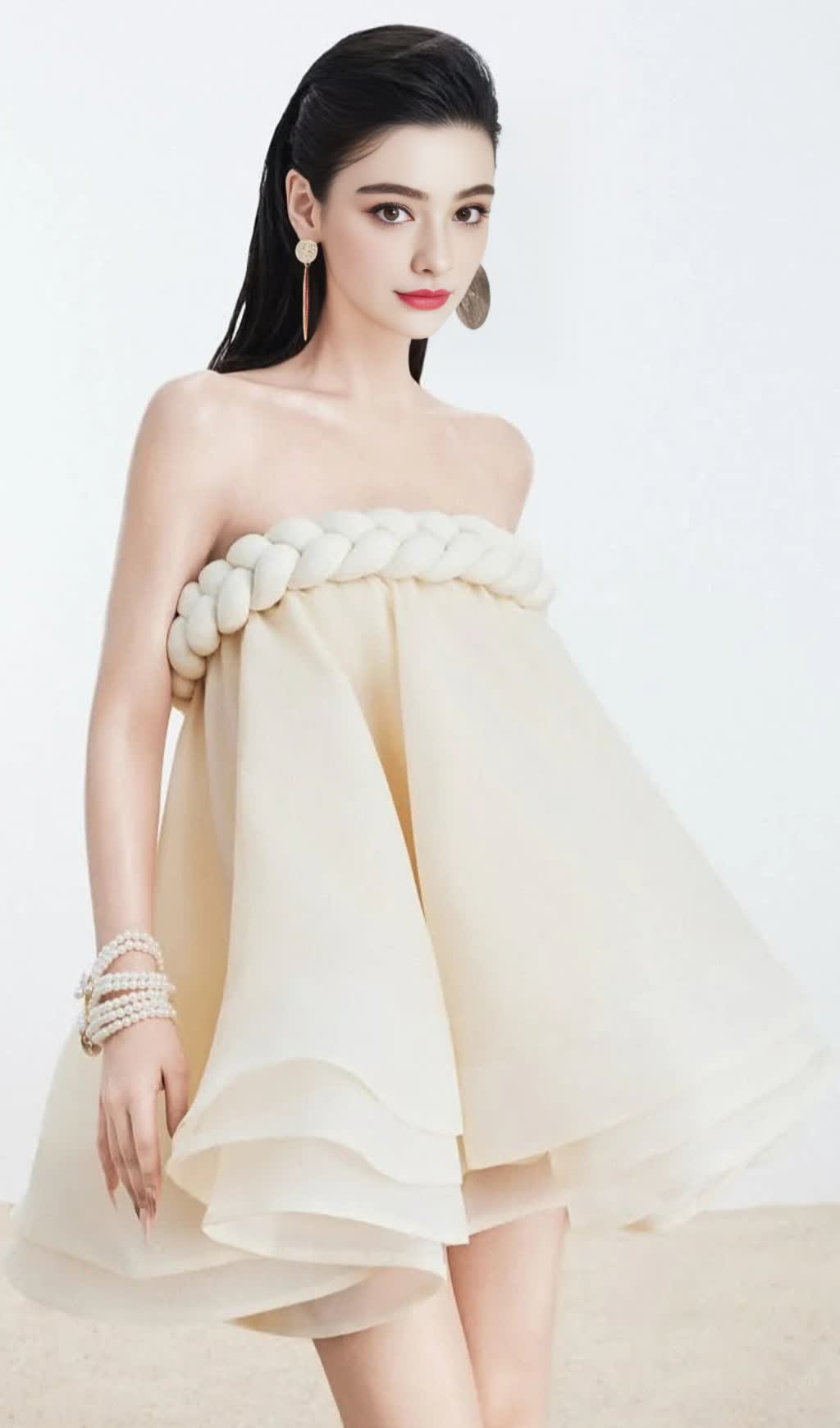 HEMP ROPE TUBE TOP TUTU SKIRT IN BEIGE