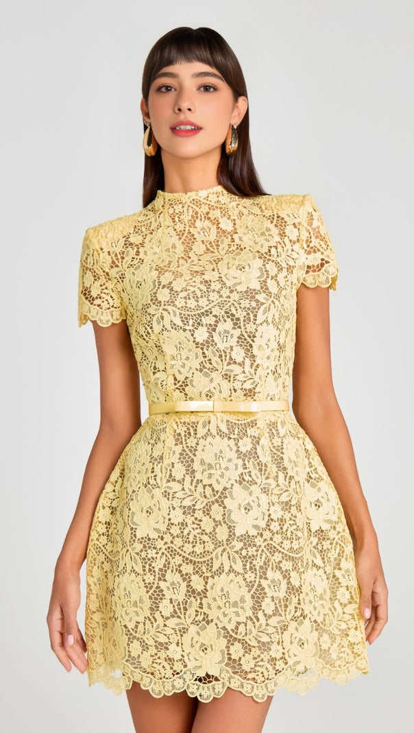 AIIZIE MILLY YELLOW MINI DRESS - product image