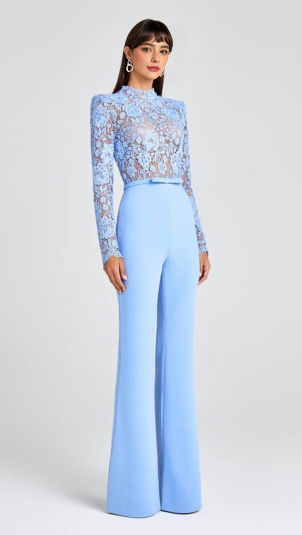 AIIZIE FALL - READY MADDIE BLUE LACE JUMPSUIT - product image