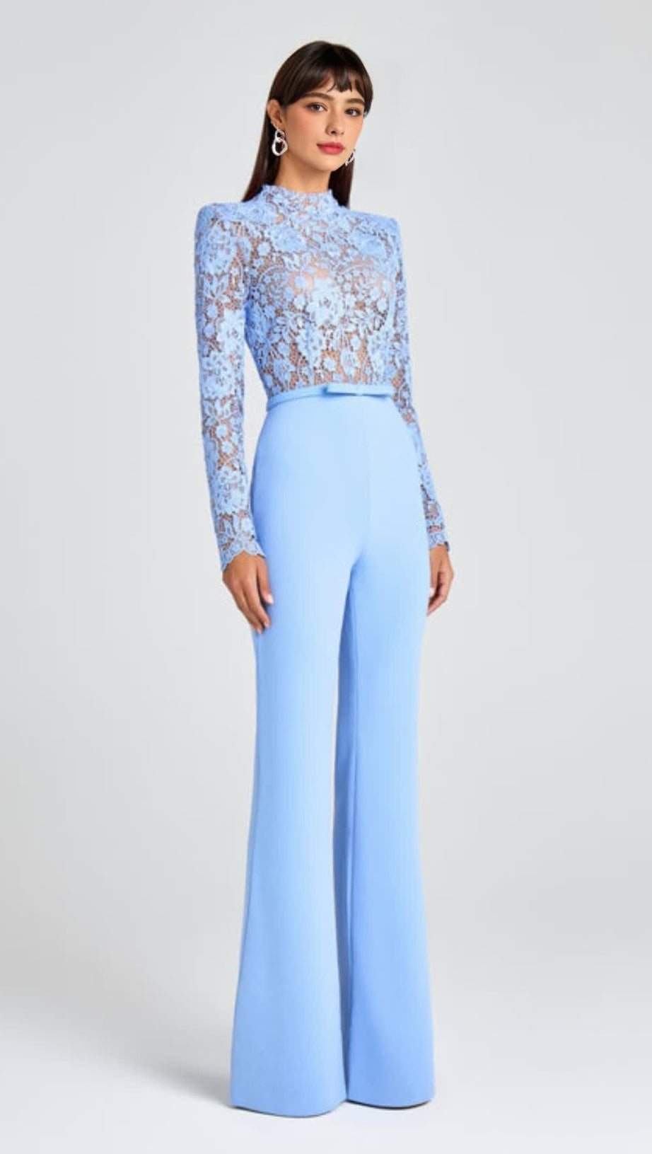 Herbst - Ready Maddie Blue Lace Jumpsuit 