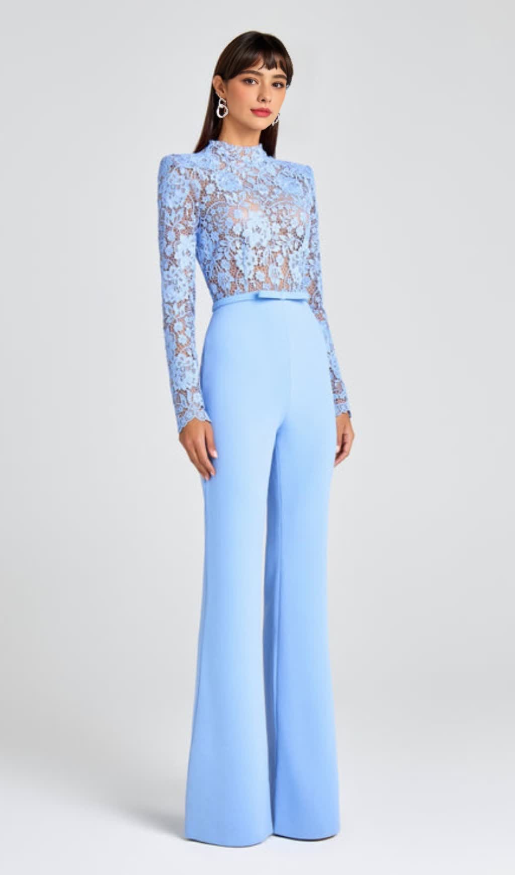 Herbst - Ready Maddie Blue Lace Jumpsuit 