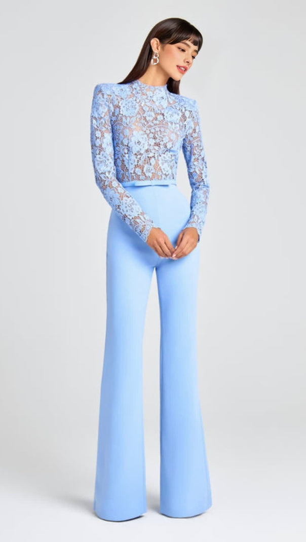 AIIZIE FALL - READY MADDIE BLUE LACE JUMPSUIT - product image