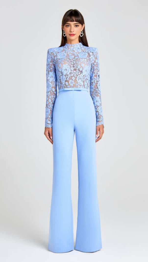 AIIZIE FALL - READY MADDIE BLUE LACE JUMPSUIT - product image