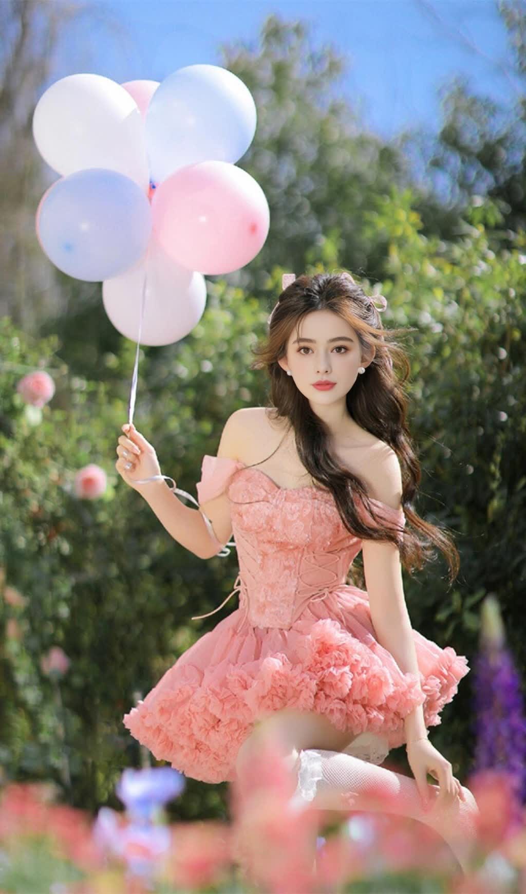 Pink Off - Shoulder Ruffled Corset Dama Dress