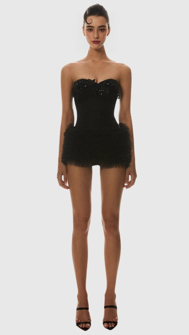 AIIZIE NKETIA SEQUIN EMBROIDERY STRAPLESS CORSET - product image