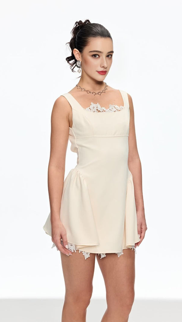 AIIZIE LORRAINE SLEEVELESS MINI DRESS IN APRICOT - product image