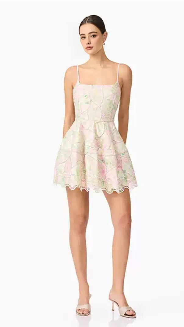 AIIZIE KAREN FLORAL MINI DRESS IN MULTICOLOR - product image