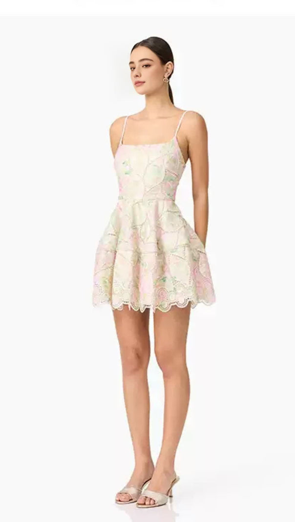 AIIZIE KAREN FLORAL MINI DRESS IN MULTICOLOR - product image