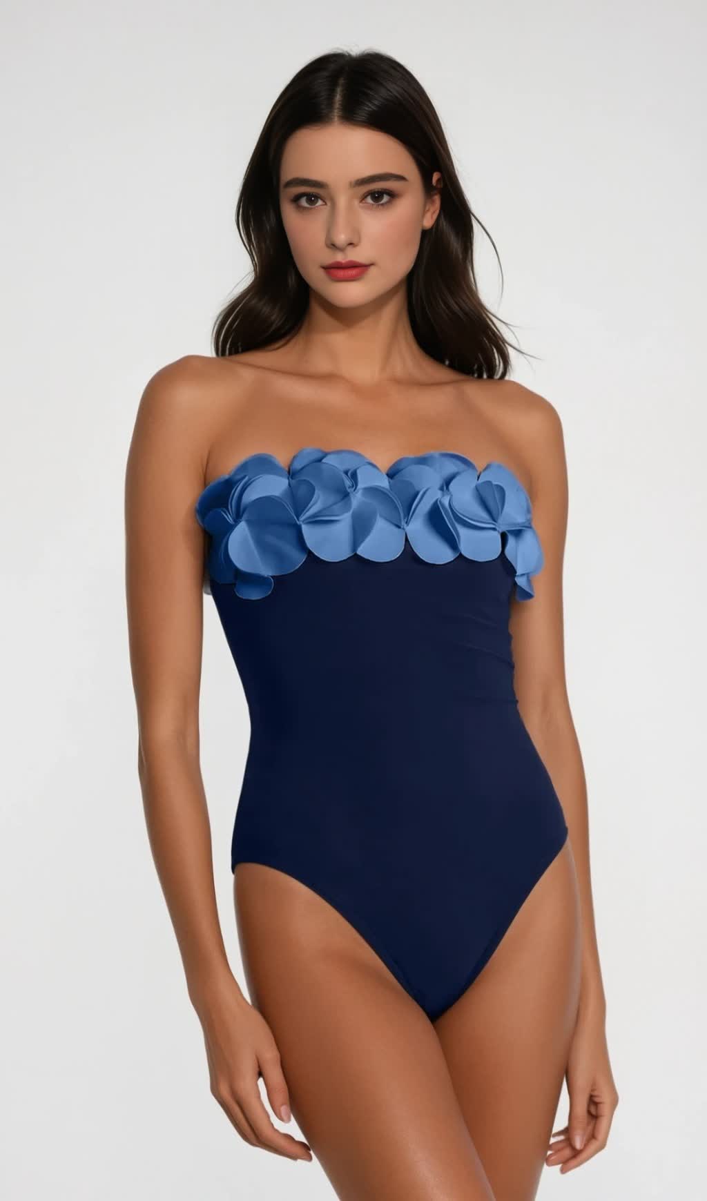 Marguerite Blumen Bodycon Badeanzug