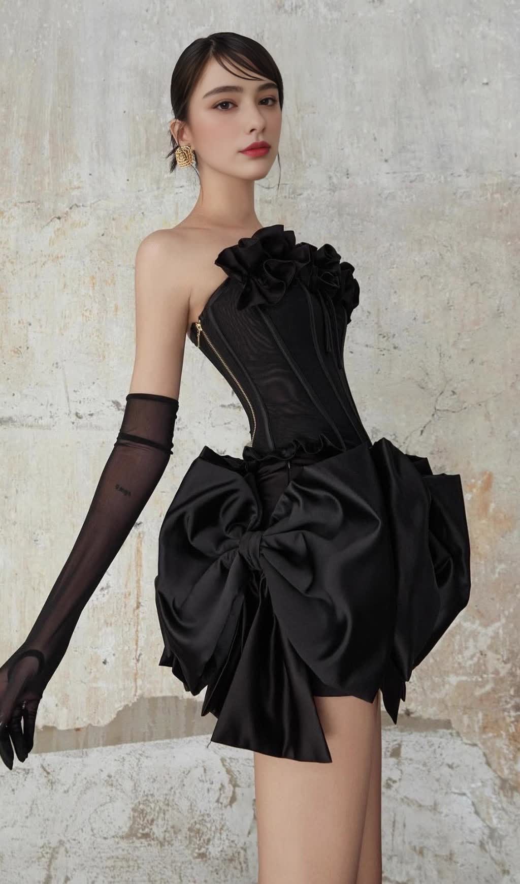 patricia Flower Bow Corset Skirt Set