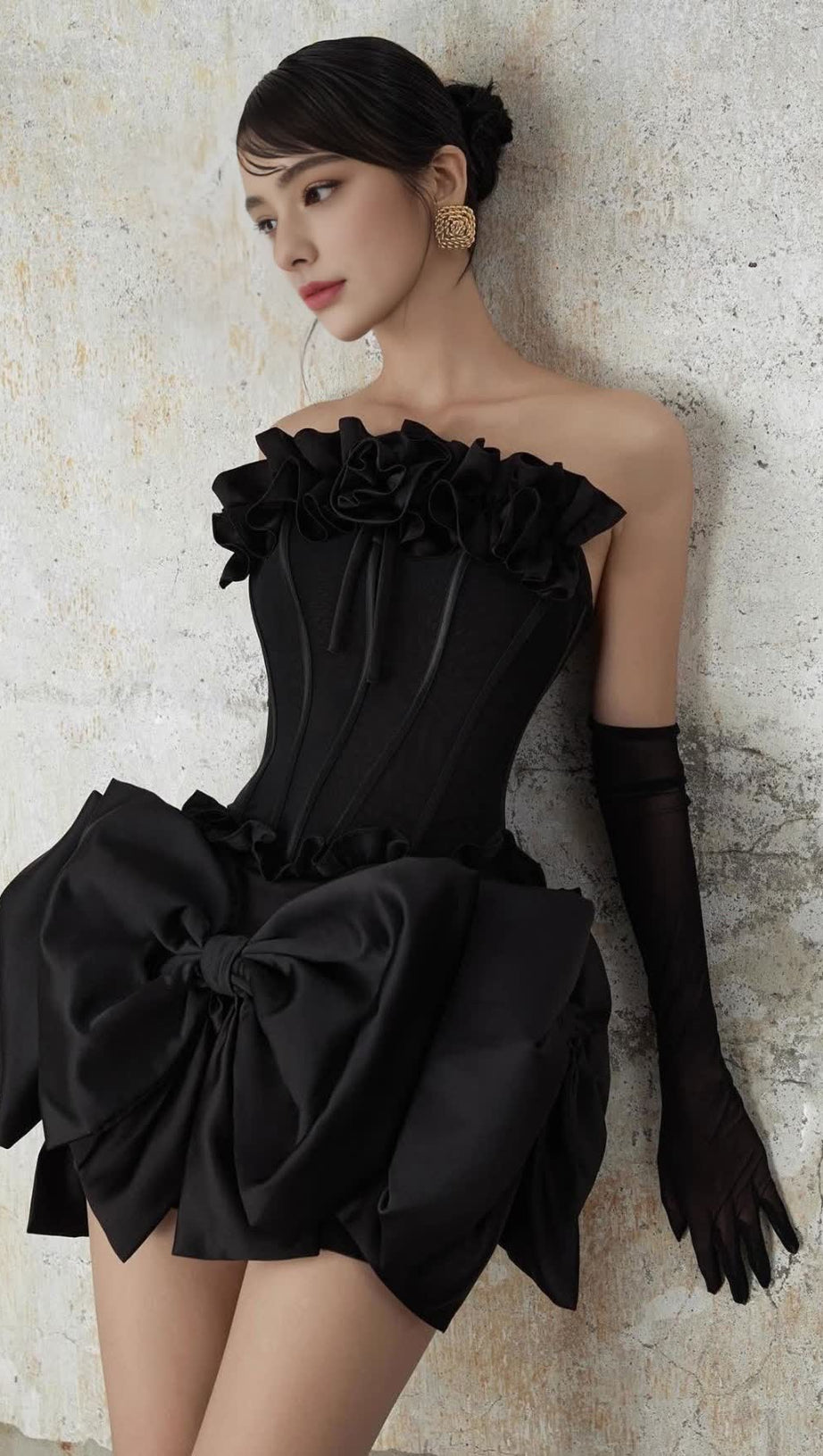 PATRICIA FLOWER BOW CORSET SKIRT SET