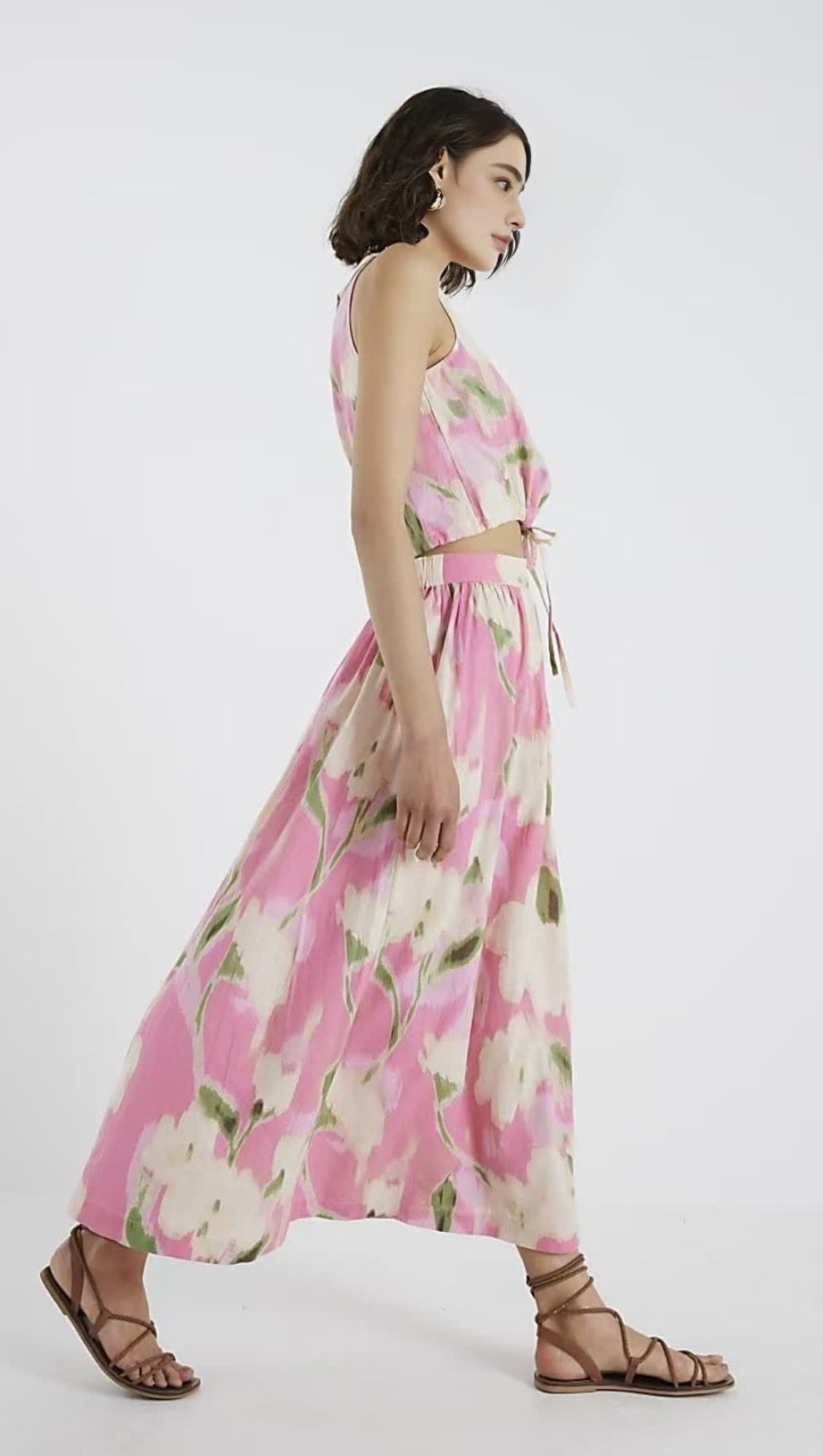 Cremefarbenes Satin-Korsett-Minikleid mit Knopfleiste vorne 