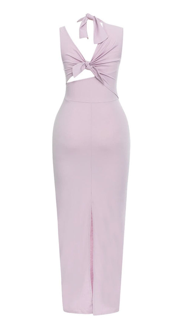 AIIZIE CUT - OUT BOW - DETAILED MIDI DRESS IN LILAC - product image