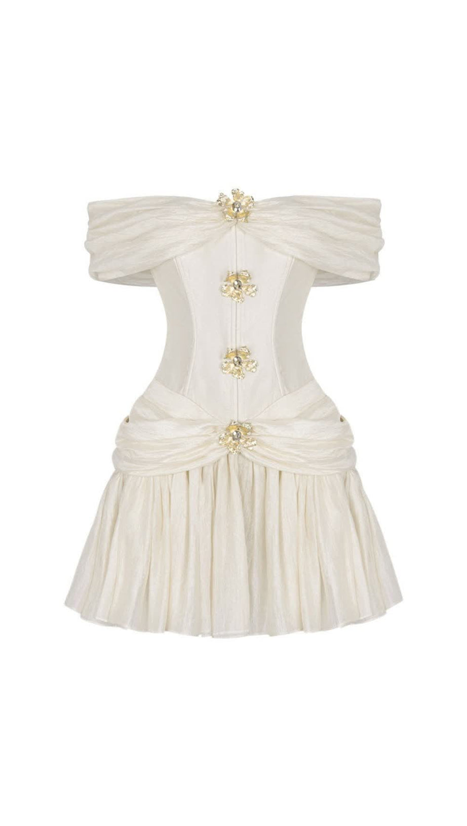 Smaragdgrünes, figurbetontes Chiffon-Minikleid mit Korsett-Taille