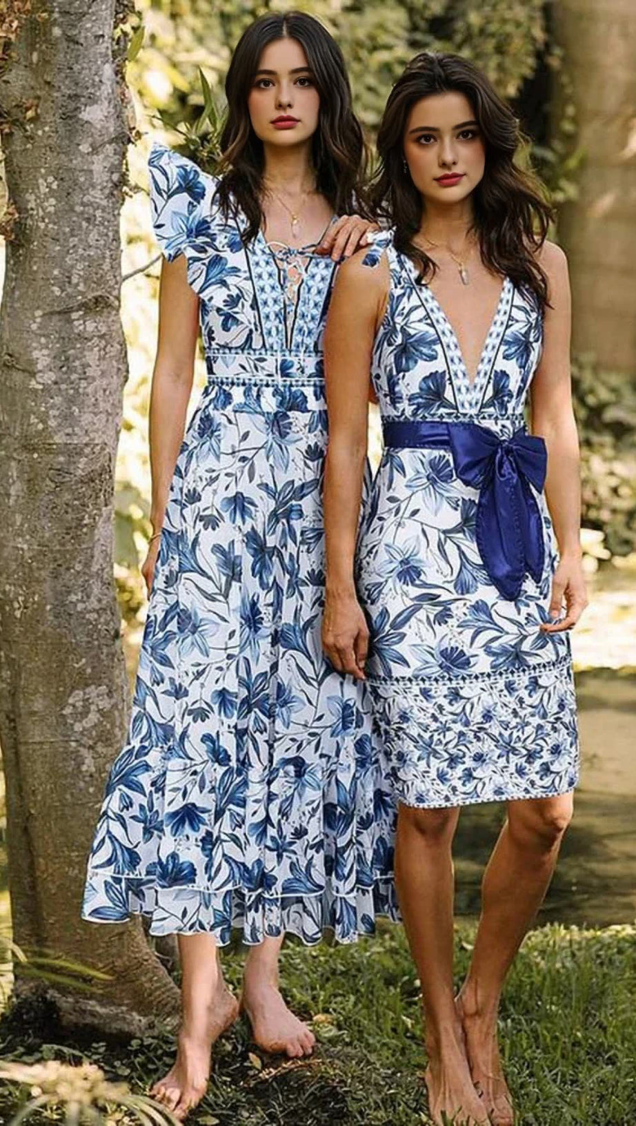 V-NECK LACE PATTERNED PRINTED ONE-PIECE SWIMSUIT AND SKIRT