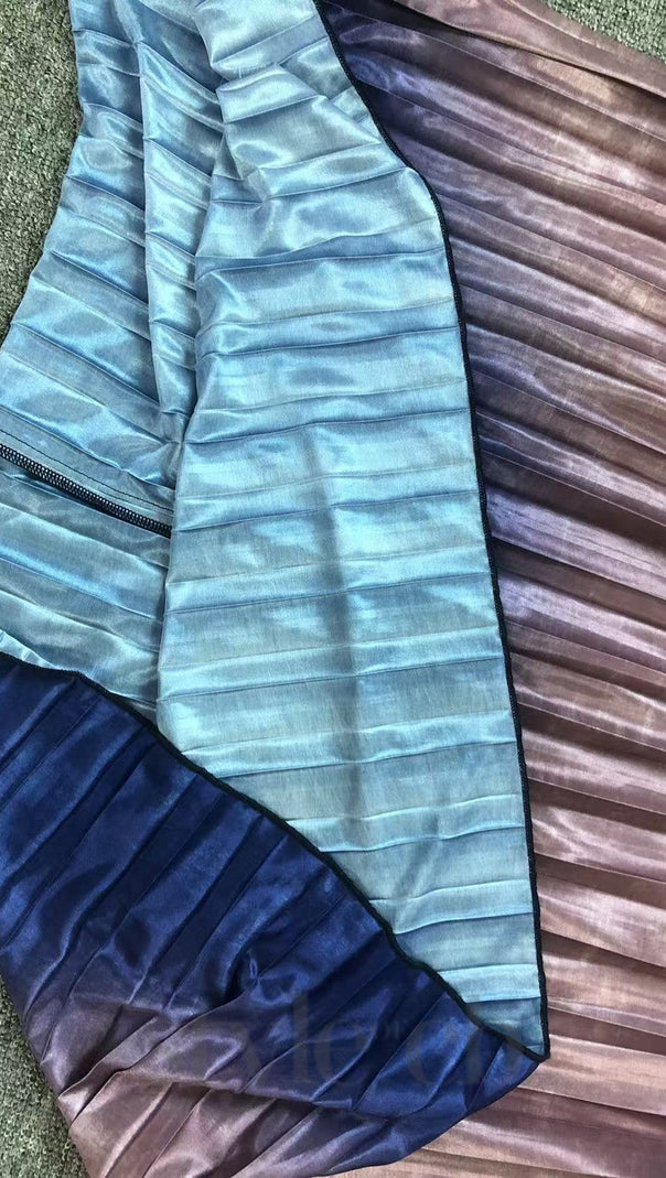 AIIZIE BRIANNA PLEATED SHIMMER GOWN - product image