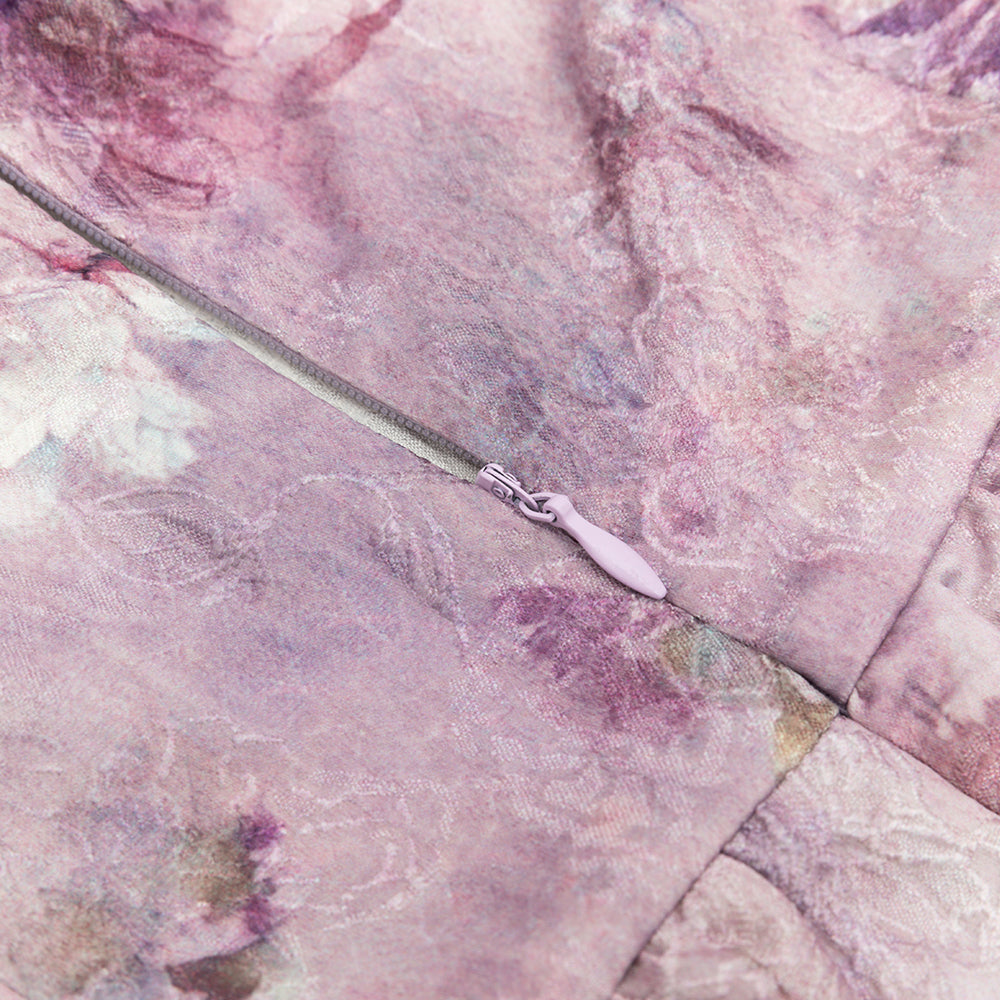AIIZIE CROIX PURPLE FLORAL PRINTED MAXI DRESS - product image