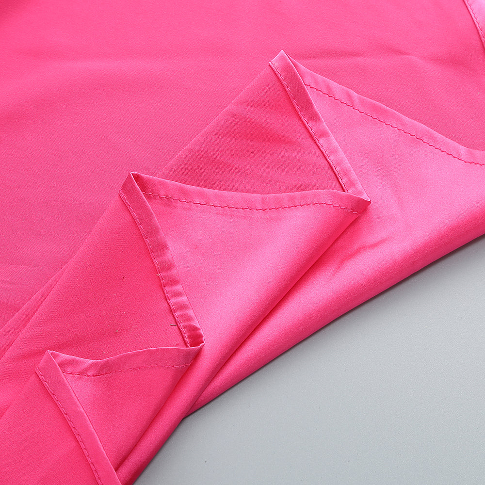 GISELLE – Gerafftes, drapiertes, figurbetontes Maxikleid in Pink
