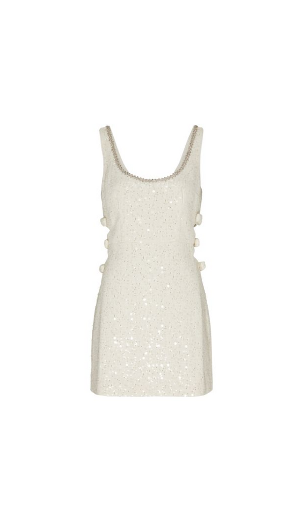 AIIZIE GOLD BOUCLE CUT OUT MINI DRESS - product image