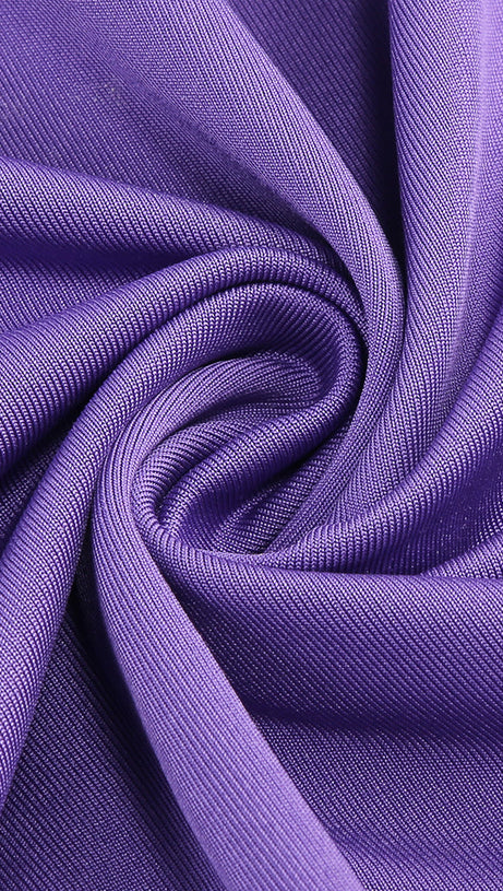 MULTICOLOR-PEARL EMBELLISHED PURPLE HALTER MAXI DRESS