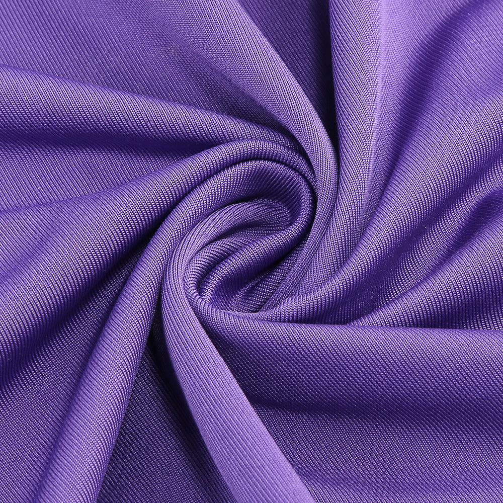 AIIZIE MULTICOLOR-PEARL EMBELLISHED PURPLE HALTER MAXI DRESS - product image