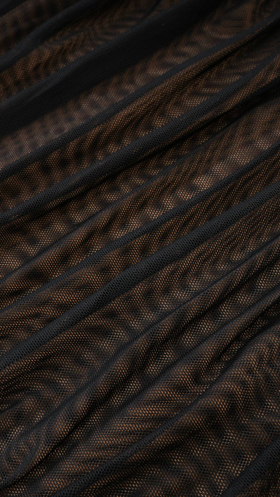 Gwenonwy – Schwarzes, gerüschtes Netzoberteil und Rock-Set 