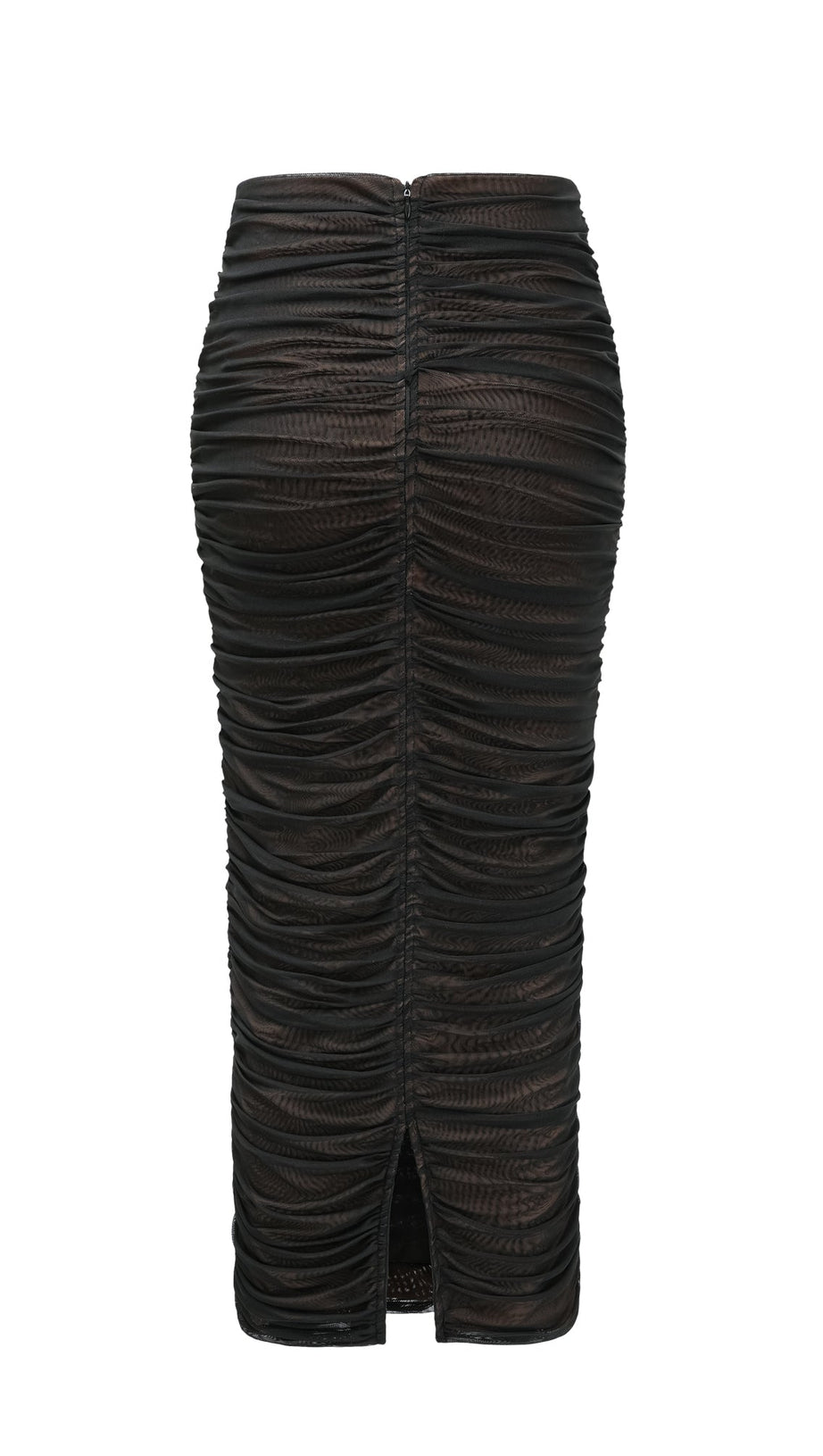 Gwenonwy – Schwarzes, gerüschtes Netzoberteil und Rock-Set 