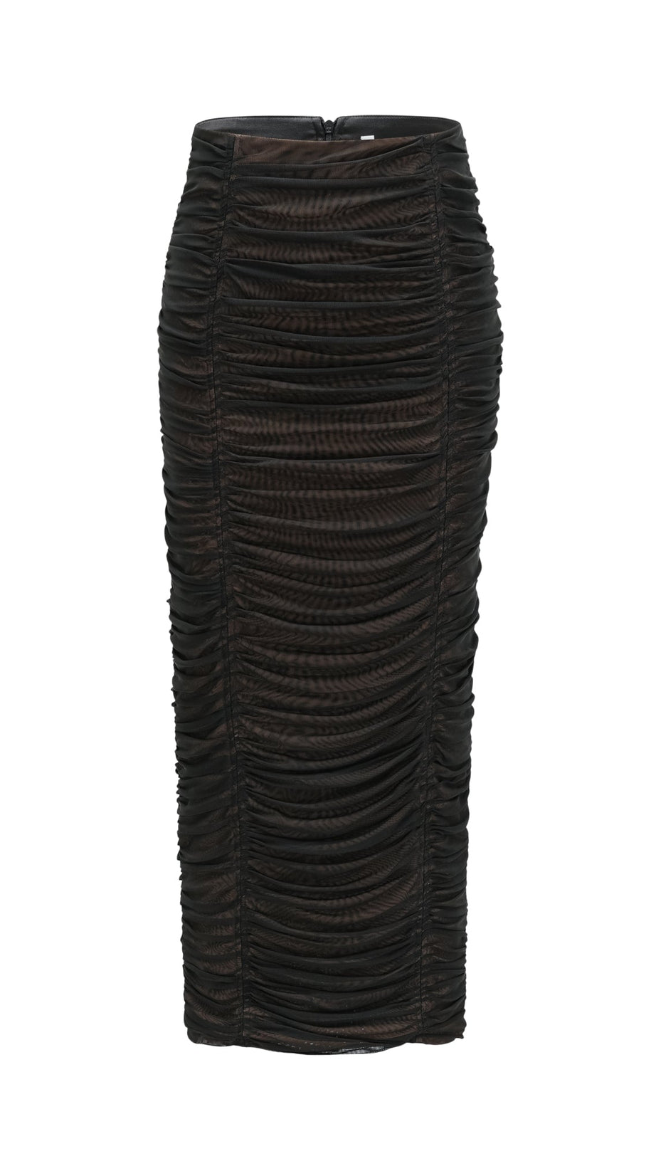 Gwenonwy – Schwarzes, gerüschtes Netzoberteil und Rock-Set 