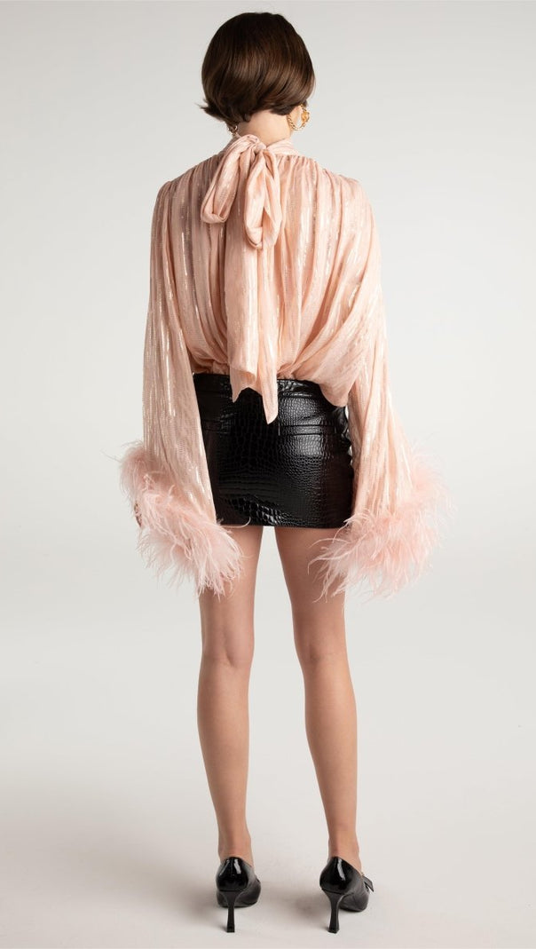 AIIZIE HEDDA LEATHER MINI SKIRT - product image