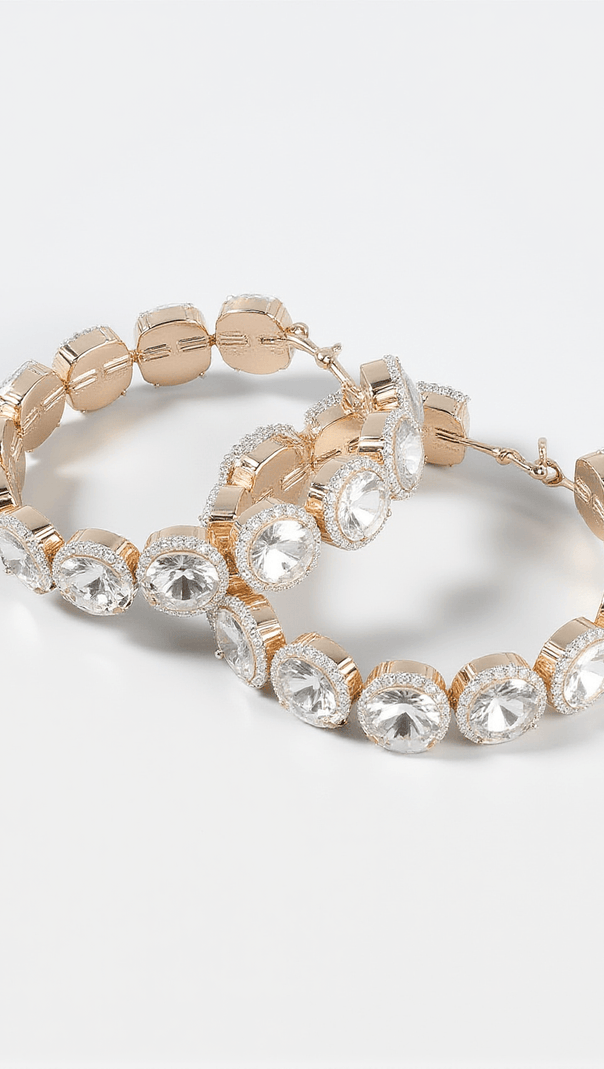 AIIZIE TERRA DIAMANTE HOOP EARRINGS - product image