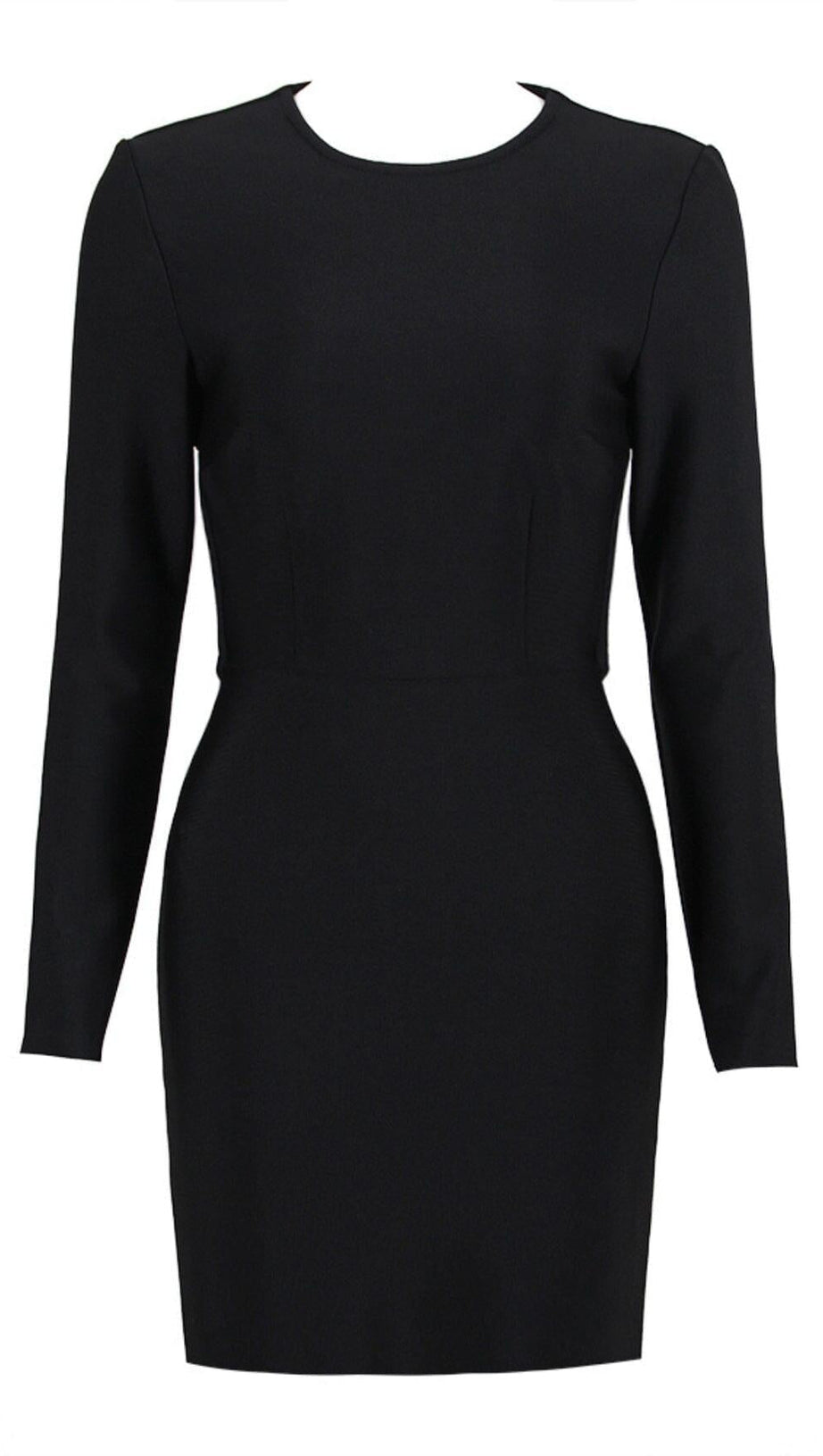 LONG SLEEVE TIGHT BACKLESS DRESS IN BLACK
