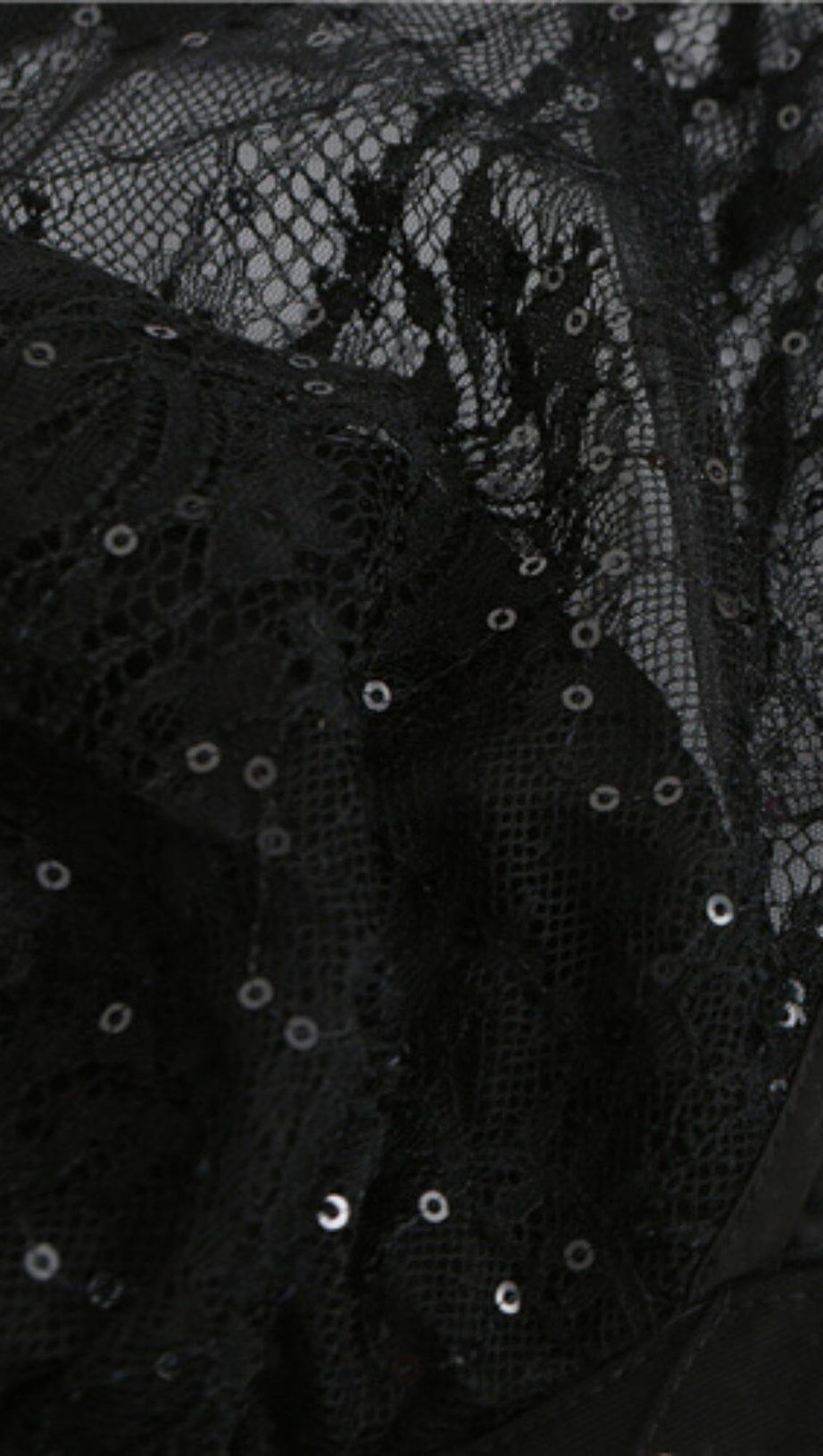 LACE STITCHING HATERNECK TUBE TOP IN BLACK