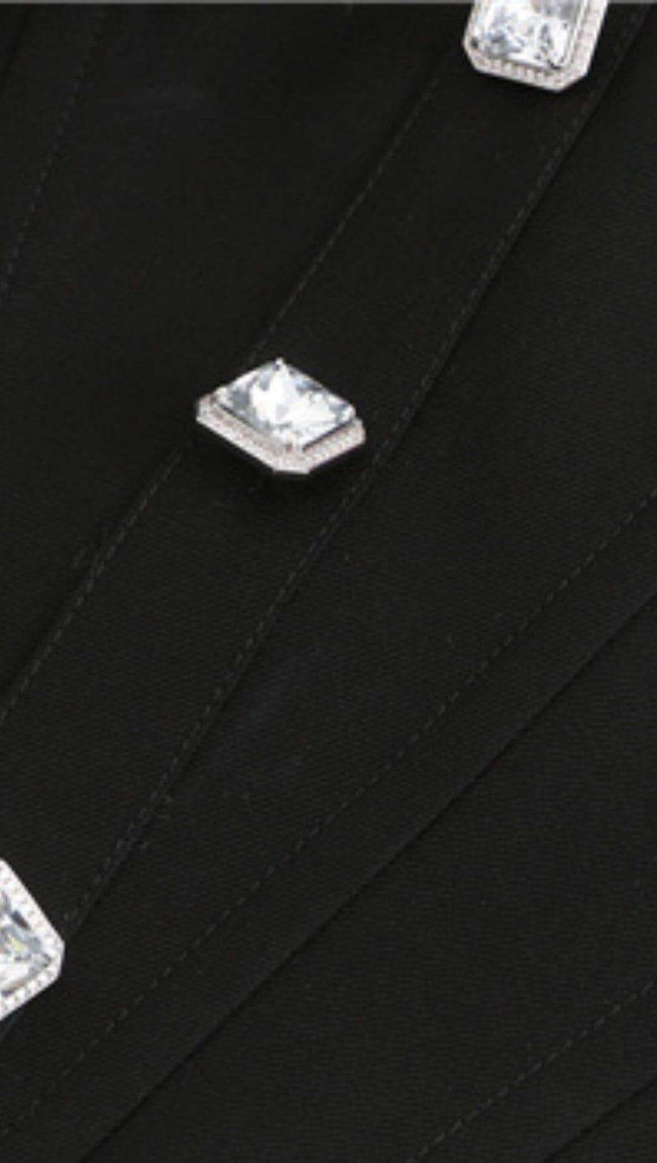 LACE STITCHING HATERNECK TUBE TOP IN BLACK