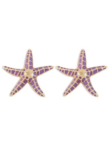 Shepherd Starfish Earrings In Purple