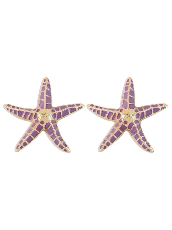 Shepherd Starfish Earrings In Purple