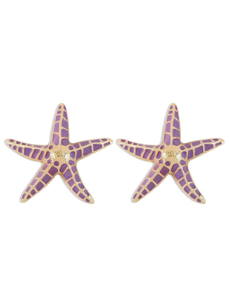 Shepherd Starfish Earrings In Purple