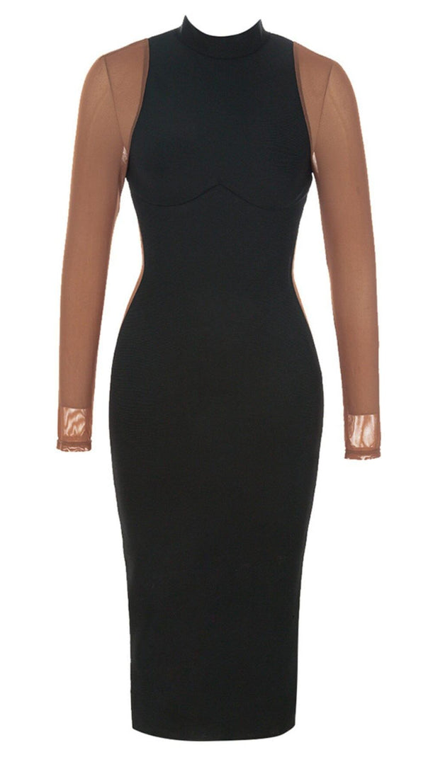 AIIZIE SEXY TIGHT BANDAGE DRESS IN BLACK - product image