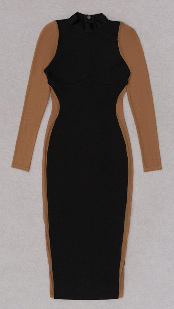 AIIZIE SEXY TIGHT BANDAGE DRESS IN BLACK - product image