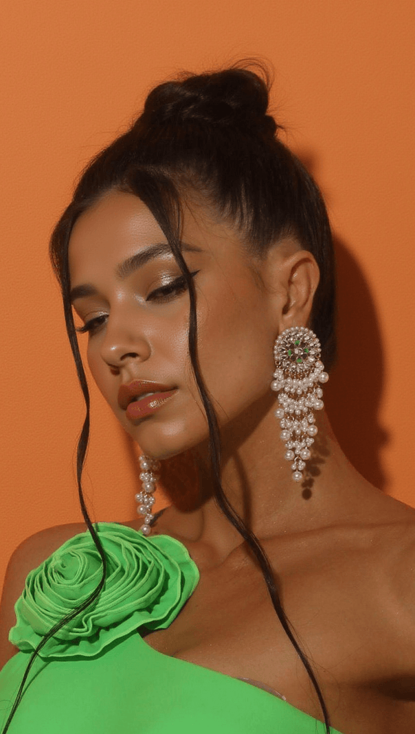 AIIZIE BRIONI PEARL FRINGE EARRINGS - product image