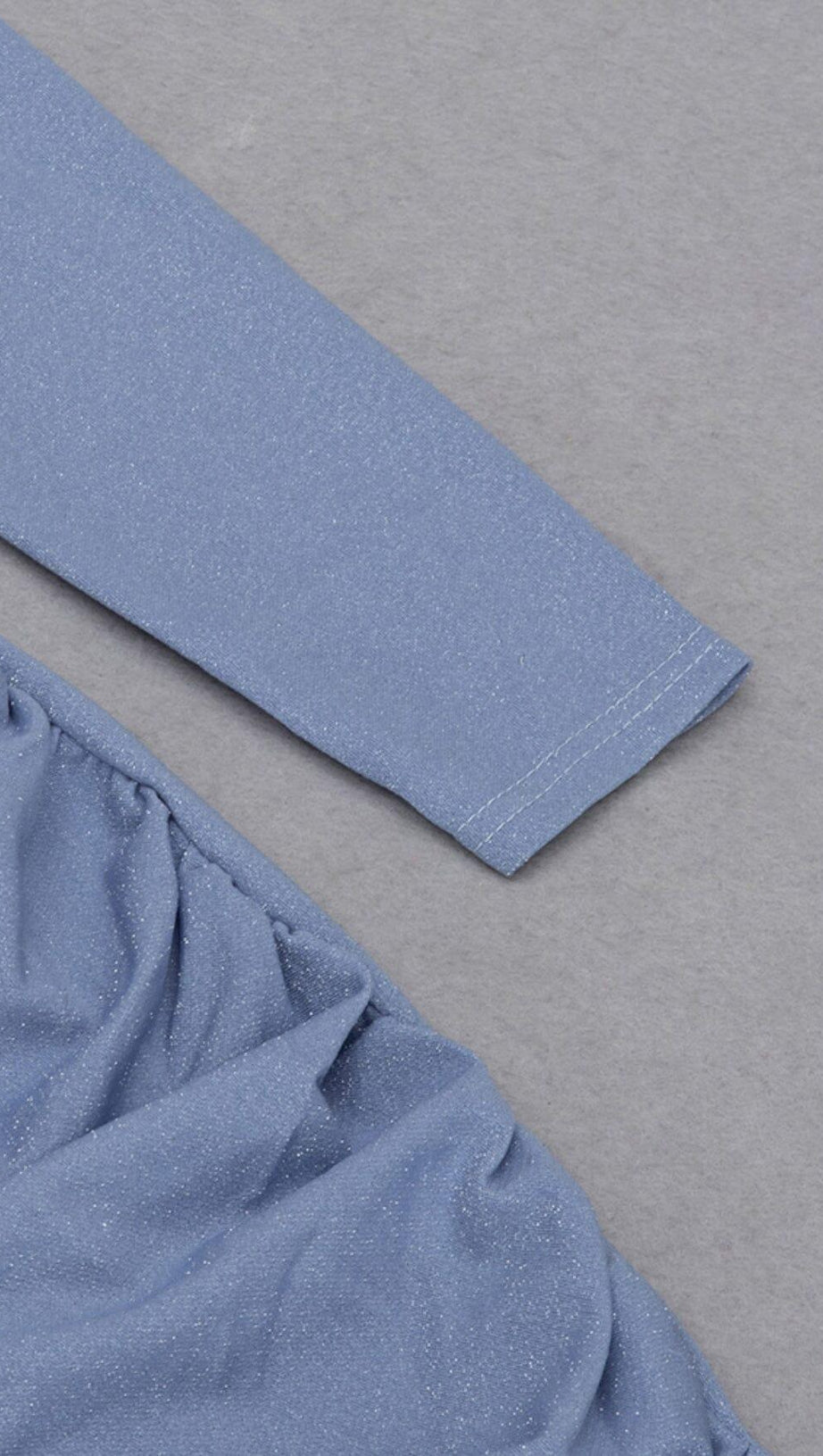 LONG SLEEVE CUTOUT SKINNY BANDAGE DRESS IN BLUE