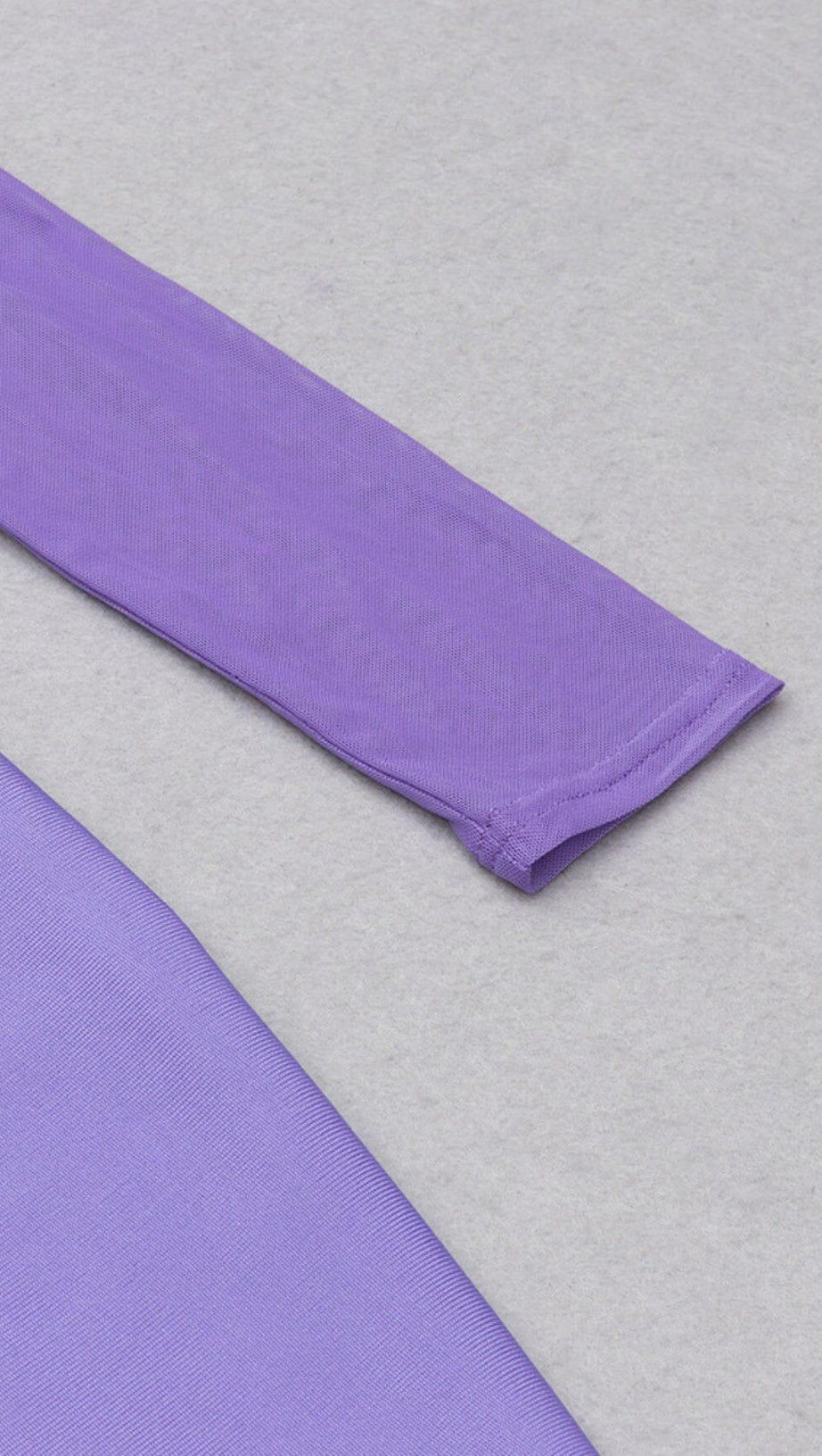 LONG SLEEVE LACE BANDAGE DRESS IN PURPLE