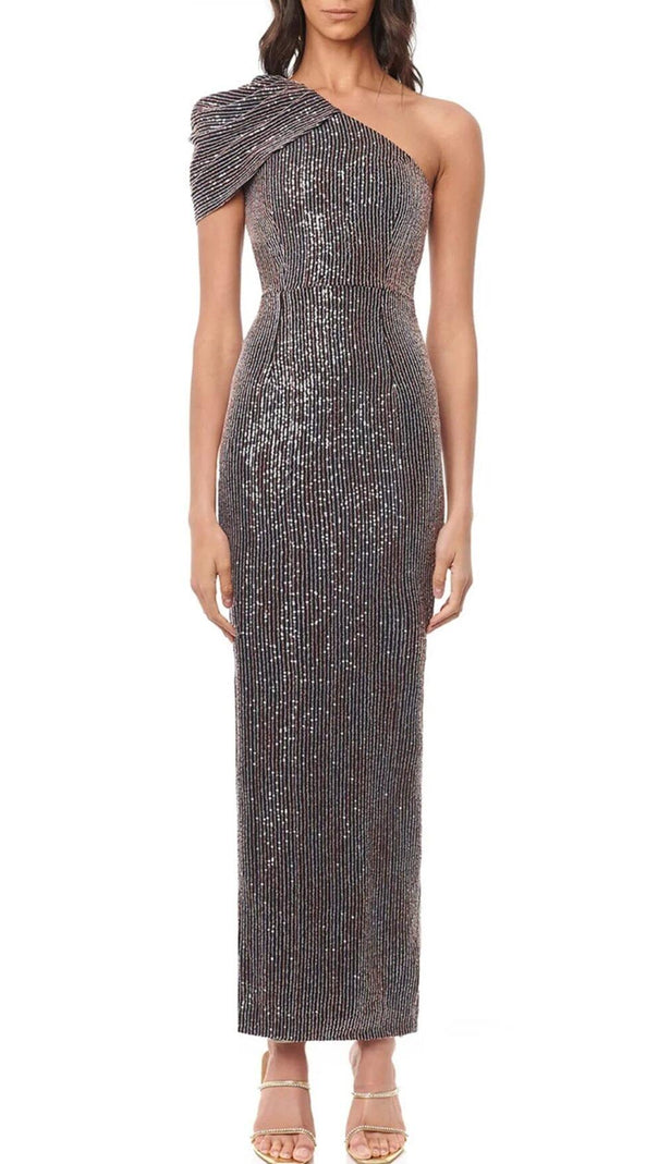 AIIZIE SEXY SEQUINED DRESS IN BLACK - product image