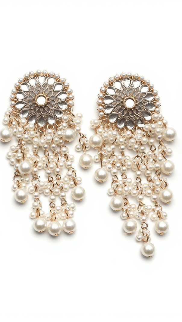 AIIZIE BRIONI PEARL FRINGE EARRINGS - product image