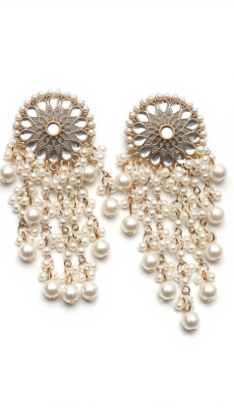 BRIONI PEARL FRINGE EARRINGS