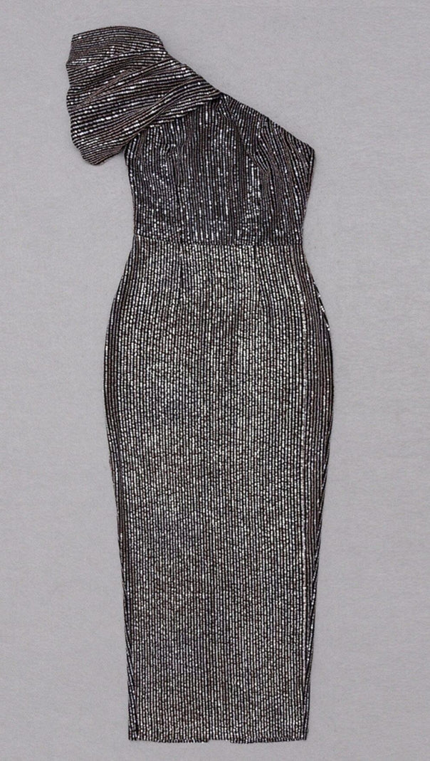 AIIZIE SEXY SEQUINED DRESS IN BLACK - product image